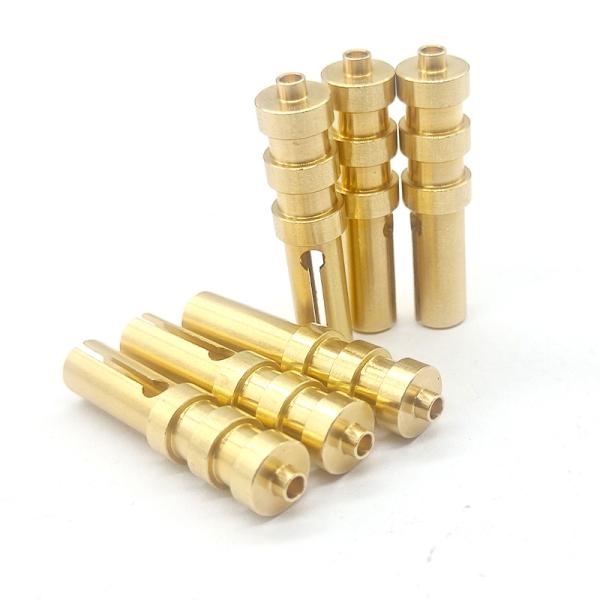 Custom Machined Copper Grounding Pin Acid Pickled Clean Surface Treatment