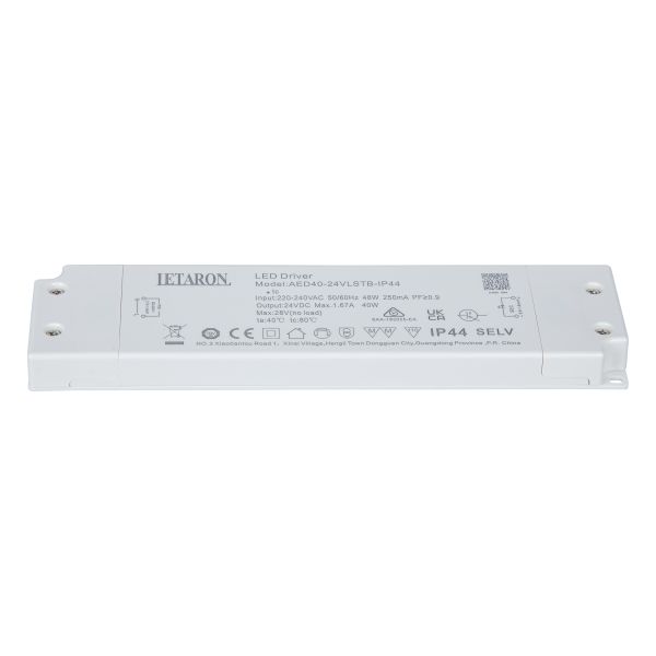 40W 24V IP44 LED Driver, Constant Voltage Driver TUV CE CCC SAA Certificate