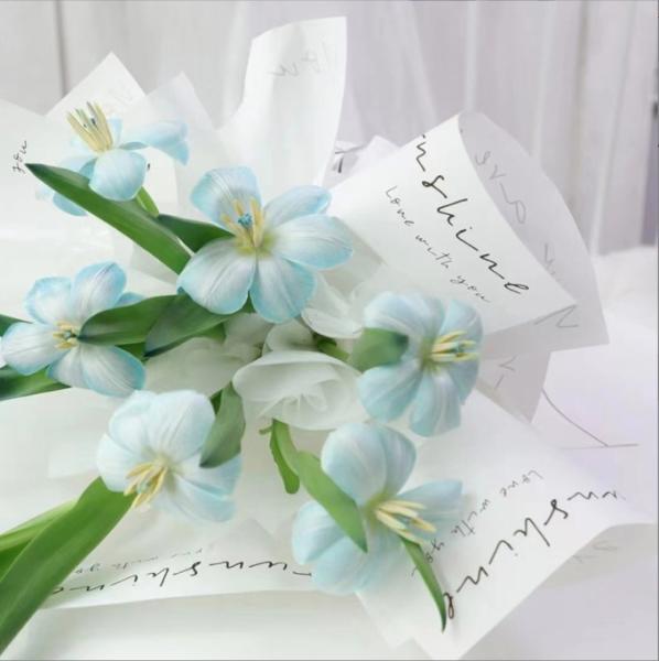 Wholesale of minimalist paper, InS-style waterproof flower packaging paper materials for Valentine's Day flower art and bouquet packaging in flower shops