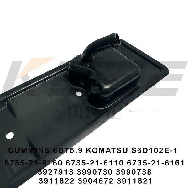 6735-21-6160 KOMATSU S6D102E-1 ENGINE COVER,PUSH ROD FOR CUMMINS 6BT5.9 ENGINE 3927913 3990730 3990738 3911822 3904672 R170-3 R200-3 R180-3 R250-3 PC200-6 PC220-6 WA270-3 WA320-3