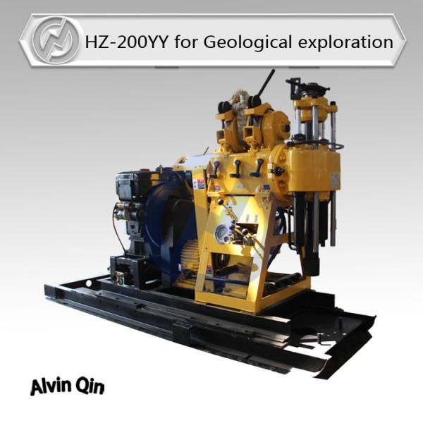 HZ-200YY small well drill rig compacted with mud pump, diesel engine with electrical start
