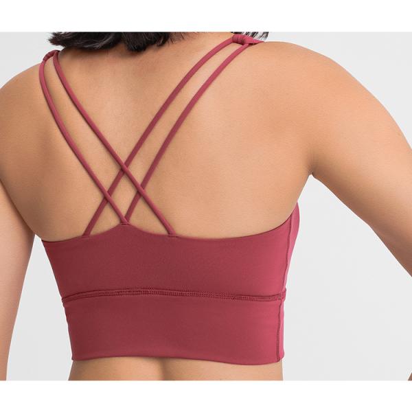 Подгонянное Breathable бюстгальтера спорт двойных женщин плечевого ремня противоударное