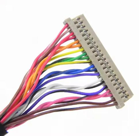 HRS DF13-30DS-1.25C à DF14-20S-1.25C 20 broches 30 broches 40 broches 50 broches 60 broches Assemblage de câble LCD personnalisé pour le panneau LCD