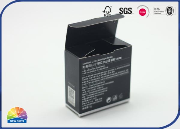 Caixa de embalagem cosmética da caixa de dobramento com Matte Black Color Recyclable luxuoso