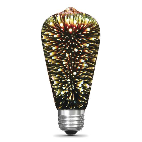 Lighting and Circuitry Design Most Popular Standard Base 3D Fireworks-effect LED Light Bulb