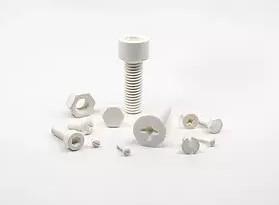 Al2o3 Alumina Ceramic Screws Hexagon Head Pan Head For Semiconductor Processing