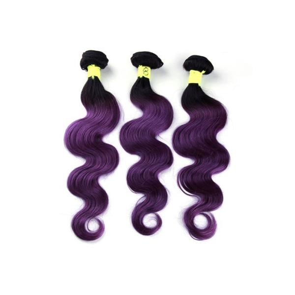 Purple Ombre Virgin Hair Bundles Deep Curly Weave Natural Color Mshere Human Hair
