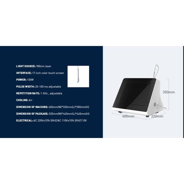 Лазер 980nm диода машины лазера лазера профессионального диода удаления 980nm вены паука 30W васкулярный