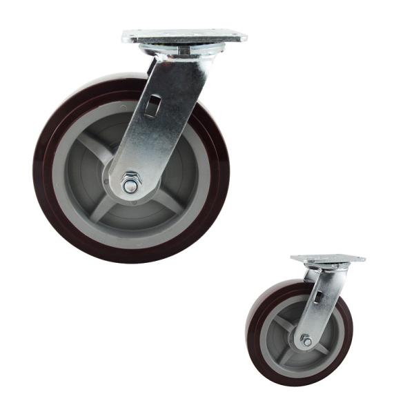Flat Tread  200mm Silent Wheel 300kg Swivel PU Castor