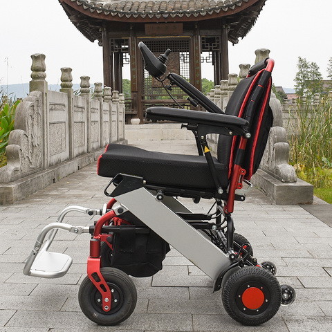 Foldable Motorized Folding Electric Wheelchair 6 km/hr Lightweight