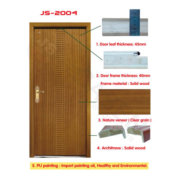 Lattice Carving Solid Wood Bedroom Doors 45mm MDF Board Door Design