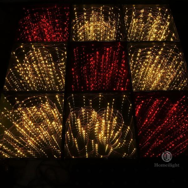 Wedding Event Show Rental Tempered Glass 3D Starry Dance Floor LED Star Mirror Dance Tile