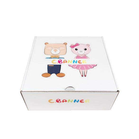 250gsm Corrugated Paper Box UV Varnishing Children Shoes Packaging Box