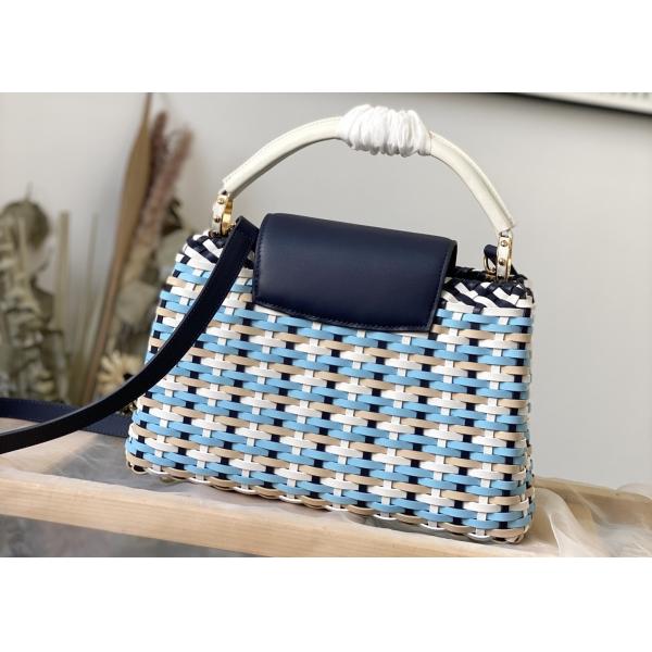 Rattan Weaving Handmade Crossbody Bag , Red Handmade Rattan Bag