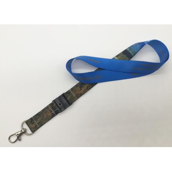 personalized polyester lanyards with Beautiful landscape with detachable buckle