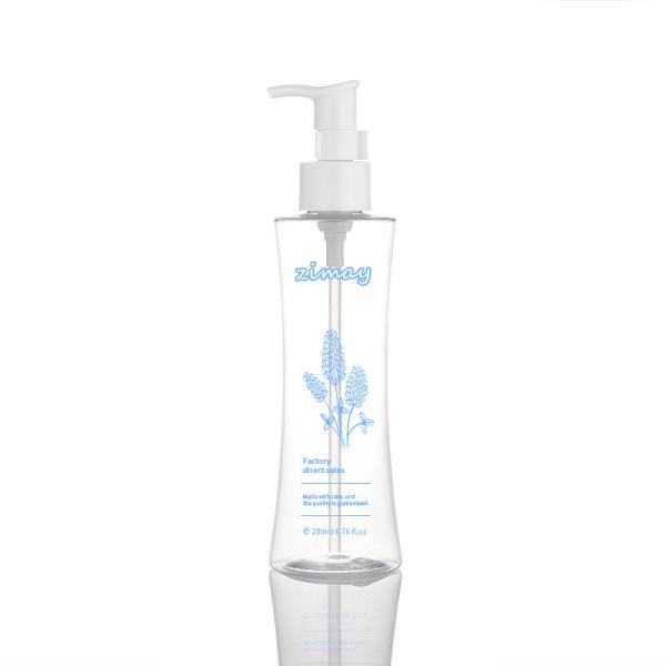 Transparent custom empty cosmetics plastics face cream body lotion 200ml pump bottle
