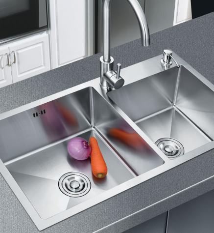 Grey Kitchen Sinks Stainless Steel Double Sink Double Bowls Kitchen Sink Unit