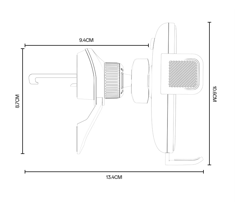 Universal Car Phone Holder Adjustable Dashboard & Windshield Phone Mount with Strong Suction Cup