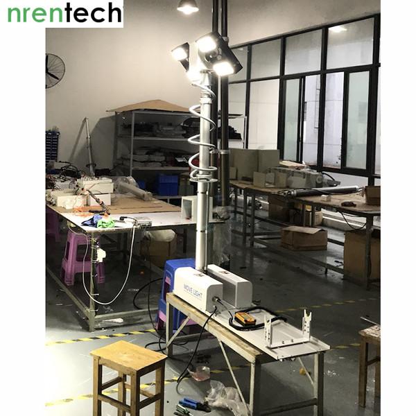 2.8m roof mount pneumatic telescopic mast move light tower-4x120W LED-vehicle mounted light tower
