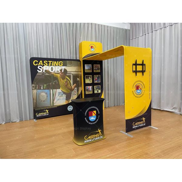 3x3m Trade Show Booth Modular 250g Stretch Fabric Display Booth