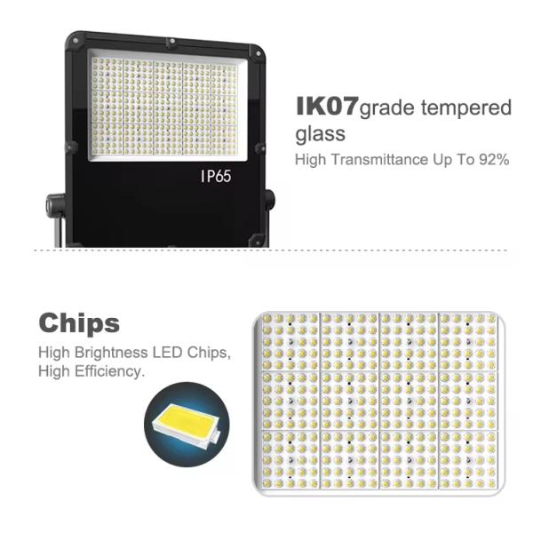 Outdoor Aluminum 160LM/W CE RoHS 5 Years Warranty Waterproof IP65 LED Floodlight 100w 150w 200w