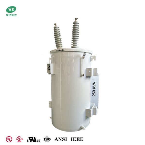 250kva Single Phase Pole Mounted Transformer 304 SS Tank 22860Grdy To 480V oil immersed Power Distribution Transformer