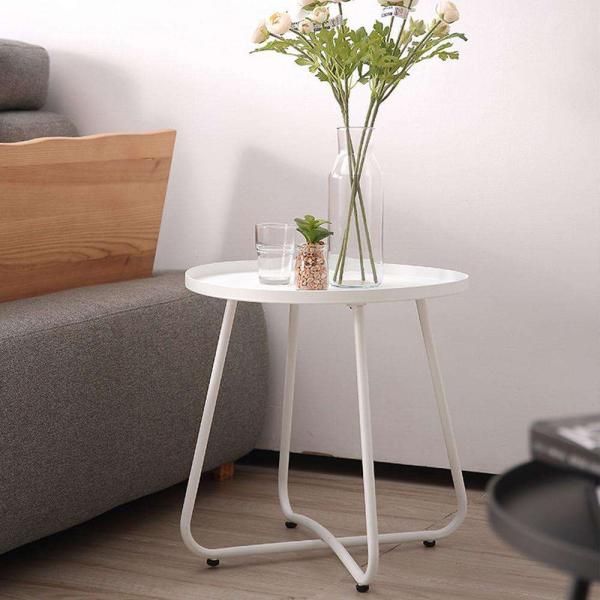 Outdoor Garden Patio Furniture European Style Round Dining Table Unfolded and Folded