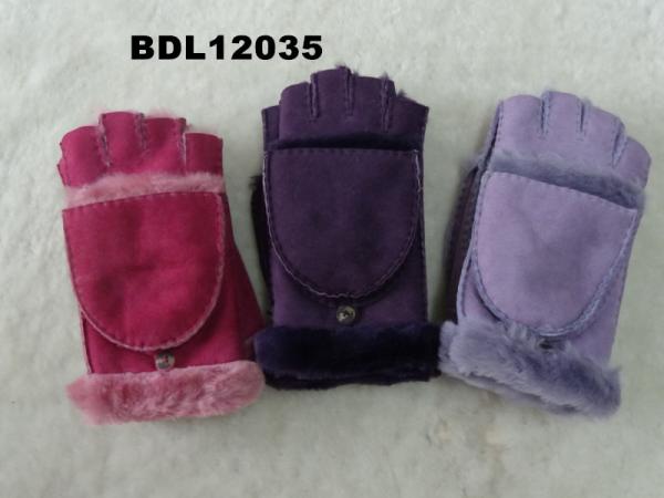 Touch screen multifunctional sheep skins mitten leather mittens with fingers