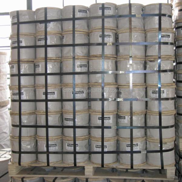 Inox Cable AISI304 304L 316 316L Steel Cable Ropes 6x36SW IWRC 6x36SW FC Stainless Steel Wire Rope with Si Content 1.0%