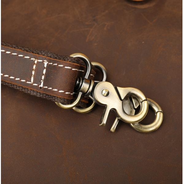 Genuine Cowhide Crazy Horse Leather Men'S Clutch Large Capacity Wallet European And American Retro Crossbody Shoulder Bag Mobile Phone Men'S Bag