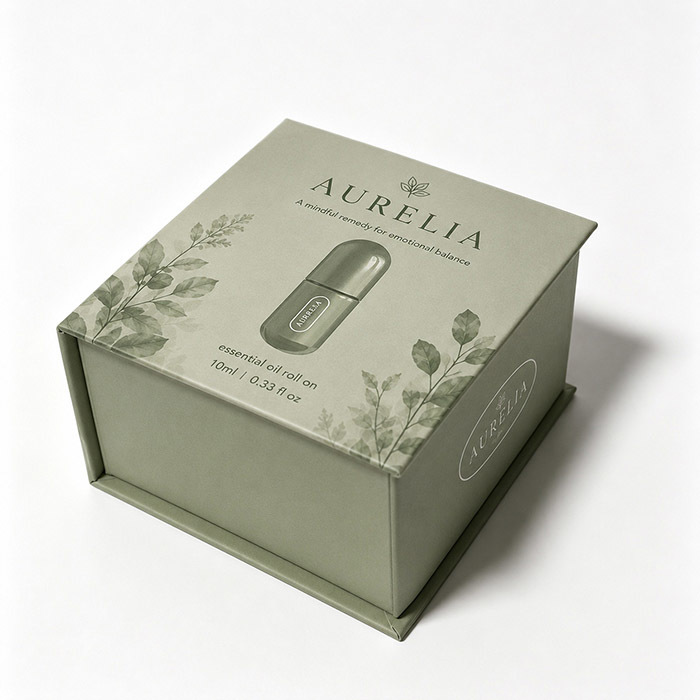 Rigid Magnetic Flip Perfume Packaging Boxes with Printed EVA Insert