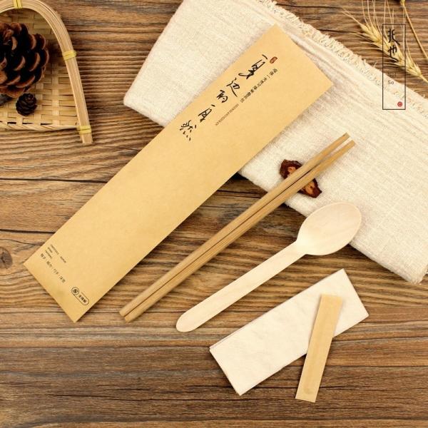 Customize Logo Wooden Cutlery Set Ideal for Commercial Buyers and Catering Services