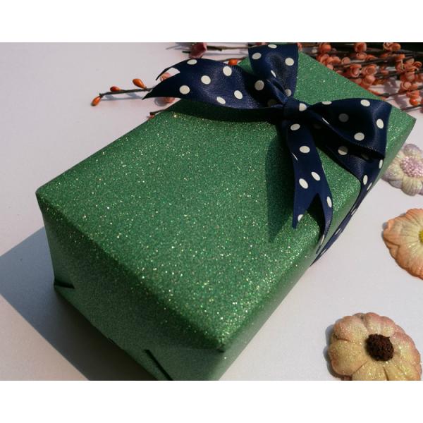 Glitter Printed Faux Leather Fabric , Vegan Leather By The Yard Red Color