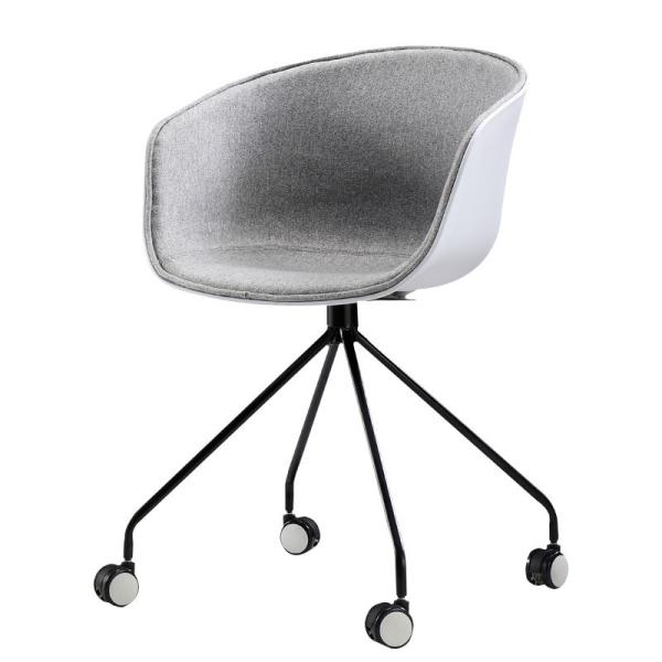 Hollow Modern Metal Dining Chairs , Black Metal Leg Dining Chair