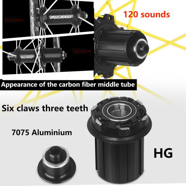 Road Bicycles 50mm Carbon Clincher Wheelset Detachable Aluminum Alloy