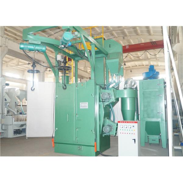 Double Spinner Hanger Shot Blasting Machine Aluminimum Casting High Efficiency