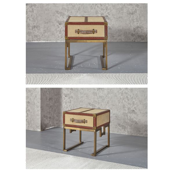 Nidea #301 Retro Vintage Coffee Tables with Drawers Side Tables Metal Steel Legs Luxury Centro Center Table for the Living Room