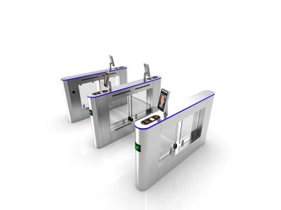Theme Park Access Control Turnstiles White Speed Retractable Barrier Gate