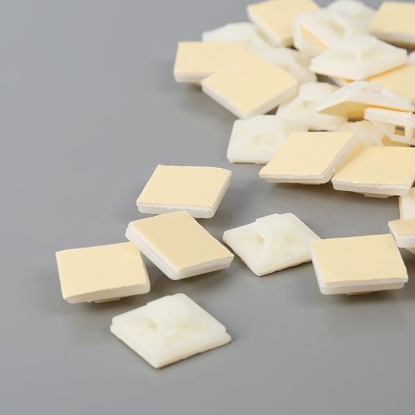 White Cable Ties Mounts Easy Installation Multi Purpose CE ROHS