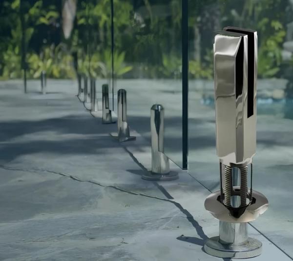 Frameless Glass Railings With Stainless Steel Spigots For Fence Balconies Staircase Patios