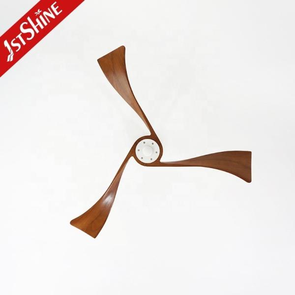 1stshine Ventilador de teto elétrico 3 lâminas de madeira 5 velocidades Vento natural estilo moderno simples