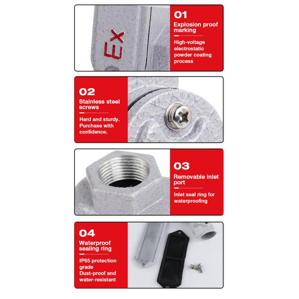 Explosion-proof Aluminum Alloy Metal Junction Box Outdoor Electrical Wire Box