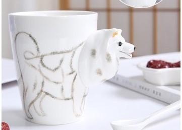 Gift 15 Onuce Cartoon Bulldog Ceramic Drinking Cups