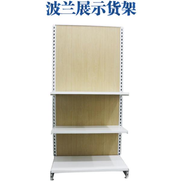 Supermarket Wooden Gondola End Cap Display Rack with Optional Layers from Poland