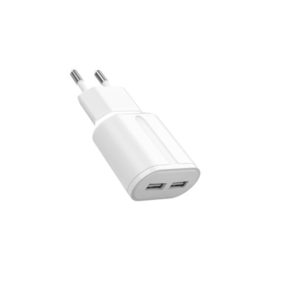 RoHS 5V 2.4A EU Dual Port Usb Wall Charger