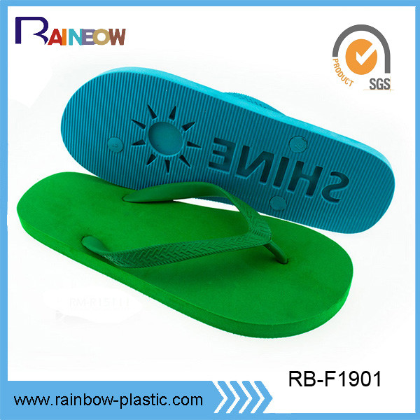 customed eva die cut and embossed slipper Womens Flip flop thongs slipers manufacturers