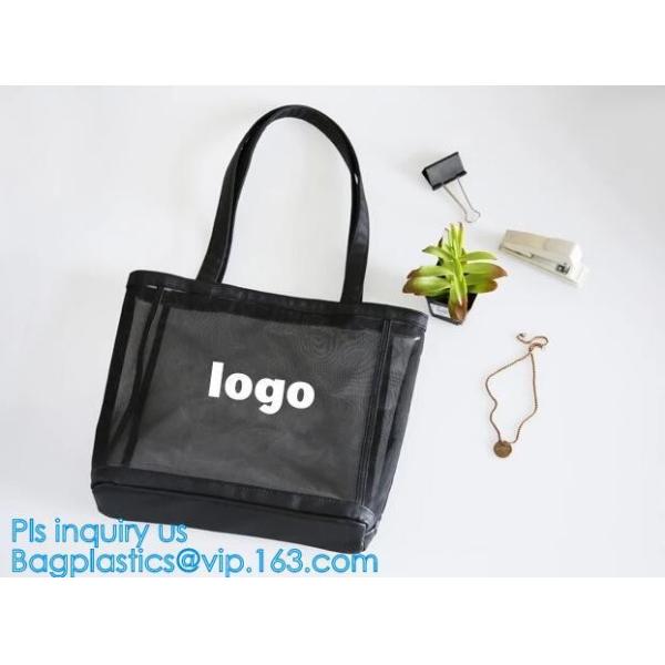Mesh Beach Bag Shopping Bag Shoulder bag handbags, Mesh Beach Women Handbags, Mesh Tote Beach Bag Handbag With Large Poc