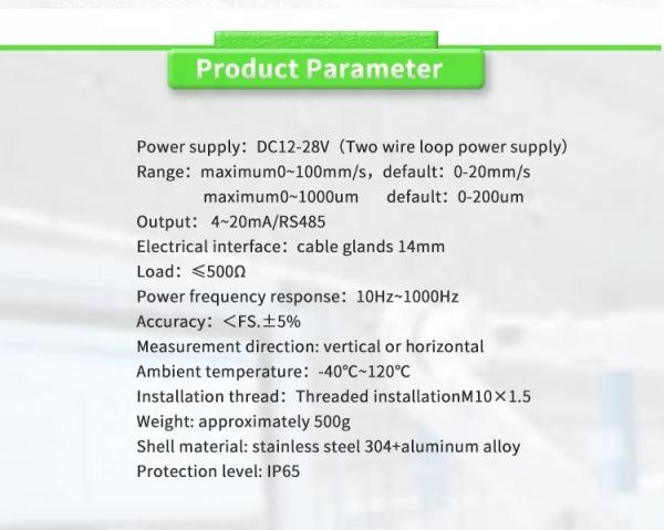 VIBRATION SENSOR UNIVO UBZD6000 PLC/DCS for Online Monitoring of Mechanical Vibration