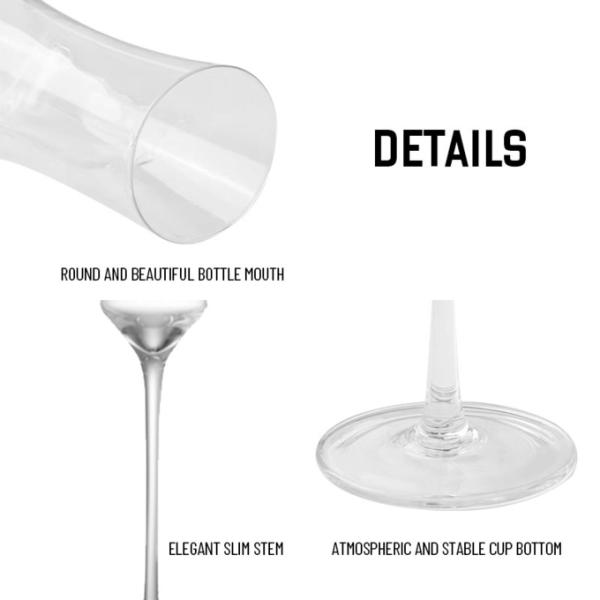 Flautas de cristal personalizadas B2B de 6 a 10 onzas.