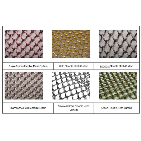 Square Hole Crimped Decorative Woven Wire Mesh For Cabinets